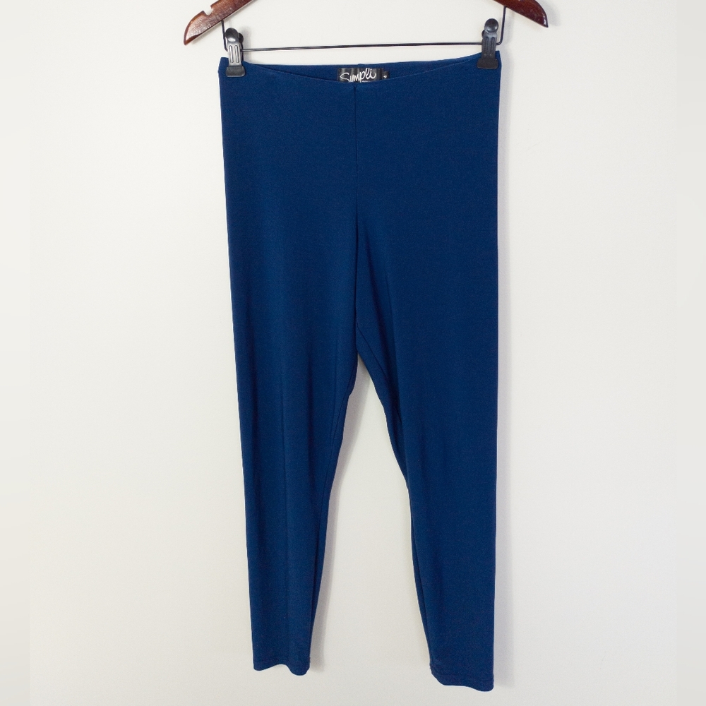 Sympli Slim Fit Pants Navy Size 4